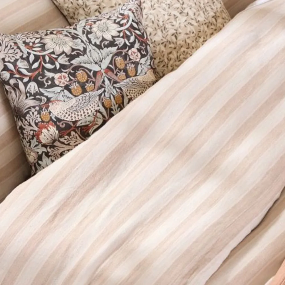 NWT REJUVENATION Herringbone Stripe Hemp King Duvet & 2 King Shams - Picture 2 of 8